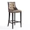 Manhattan Comfort Fifth Avenue Bar Stool in Bronze and Walnut, PK2 2-BS007-BZ - alternate 2